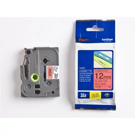 Brother TZE-431 laminált P-touch szalag (12mm) Black on Red - 8m címkenyomtató szalag