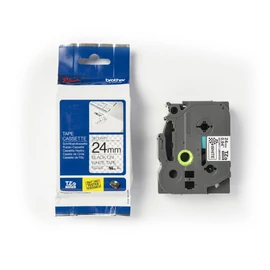 Brother TZE-SE5 laminált P-touch biztonsági szalag (24mm) Black on White - 8m címkenyomtató szalag
