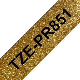Brother TZe-PR851 laminált P-touch szalag (24mm) Black on Gold - 8m címkenyomtató szalag