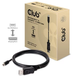 Club3D MiniDisplayPort to DisplayPort 1.4 HBR3 Cable M/M 2m kábel