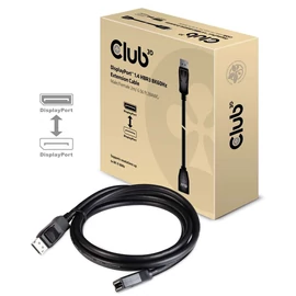 Club3D DisplayPort 1.4 HBR3 Extension Cable 8K60Hz 2m Black kábel