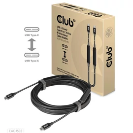 Club3D USB3.2 Gen2 Type-C to C Active Bi-directional Cable 8K60Hz M/M 5m Black kábel