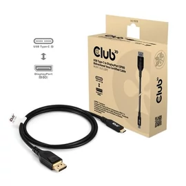 Club3D USB Type-C Cable to DP 2.1 Bi-Directional VESA DP80 Certified Cable 1m Black kábel