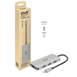 Club3D USB Gen2 Type-C to 10Gbps 4x USB Type-A Hub Silver usb hub