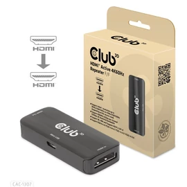 Club3D HDMI Active 4K60Hz Repeater F/F Black speciális átalakító
