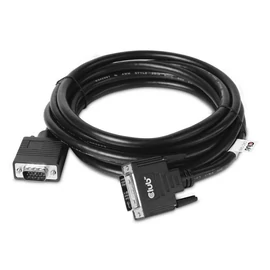 Club3D DVI-A (Analog VGA) to VGA cable 3m Black kábel