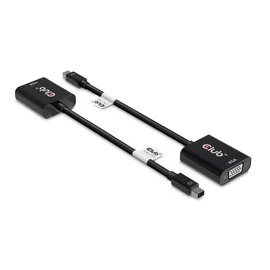 Club3D MiniDisplayPort to VGA Active Adapter M/F Black speciális átalakító
