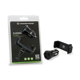 Conceptronic  CUSBCAR2AKIT 2-Port USB Car Charger Kit Black töltő