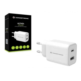 Conceptronic  ALTHEA11W 2-Port 33W USB Charger White töltő