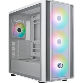 Cooler Master MasterBox 600 Tempered Glass White gépház
