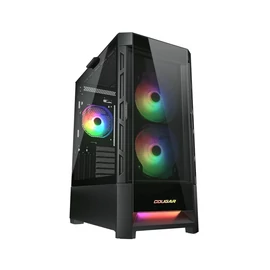 Cougar Duoface RGB Tempered Glass Black gépház