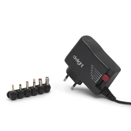 Delight Univerzális adapter 2,5A Black töltő