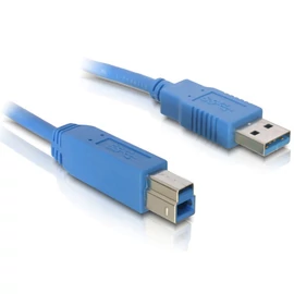 DeLock Cable USB 3.0 type-A male > USB 3.0 type-B male 3m Blue kábel