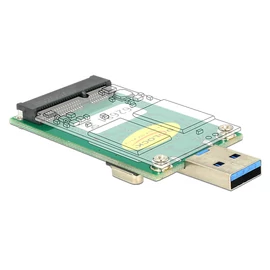 DeLock Converter USB 3.0 A male > mSATA full size bővítőkártya