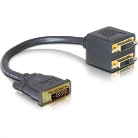 DeLock Adapter DVI-D (Dual Link) (24+1) male to 2x (Dual Link) (24+1) female speciális átalakító