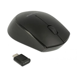 DeLock Optical 3-button mini mouse USB Type-C 2.4 GHz wireless Black egér