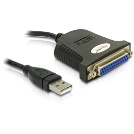 DeLock USB 1.1 to Parallel Adapter Cable 0,8m Black kábel