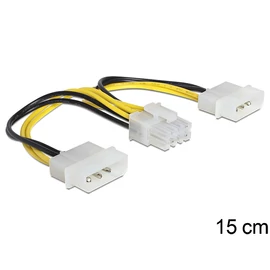 DeLock Cable Power 8 Pin EPS > 2 x 4 Pin molex kábel