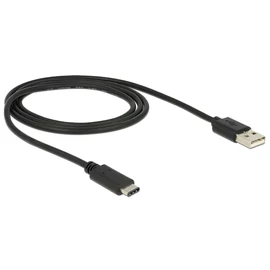 DeLock USB Type-C 2.0 - USB2.0 A cable 1m Black kábel