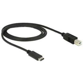 DeLock USB Type-C 2.0 - USB2.0 B Black 1m kábel
