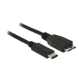DeLock USB (USB 3.1, Gen 2) USB Type-C dugó > USB Micro-B típusú dugó 0,5m Black kábel