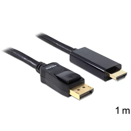 DeLock Cable Displayport 1.1 male > High Speed HDMI-A male passive 1m Black kábel