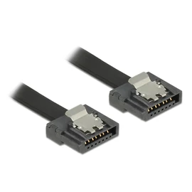 DeLock Cable SATA FLEXI 6 Gb/s 20cm Black Metal kábel