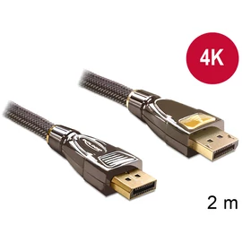 DeLock Cable Displayport 1.2 male > Displayport male 4K 2m PREMIUM kábel