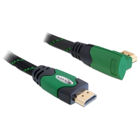 DeLock Cable High Speed HDMI with Ethernet – HDMI A male > HDMI A male angled 4K 1m kábel
