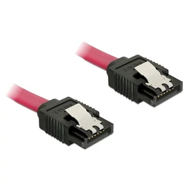 DeLock Cable SATA 6 Gb/s male straight > SATA male straight 50cm Red Metal kábel