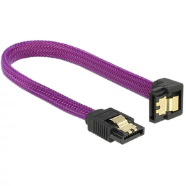 DeLock SATA cable 6 Gb/s 20cm down / straight metal Purple Premium kábel
