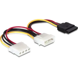DeLock Cable Power 4 pin male > SATA 15 pin female + Power 4 pin female kábel