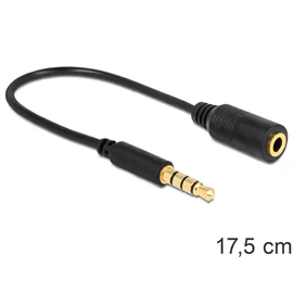 DeLock Cable Stereo jack 3.5 mm 4 pin > Stereo plug 3.5 mm 4 pin (changes the pin assignment) kábel