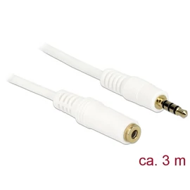 DeLock Audio Stereo Jack 3.5 mm male / female IPhone 4pin 3m Extension Cable 3m White kábel
