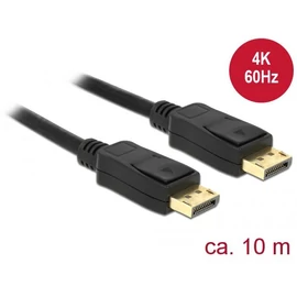 DeLock Displayport 1.2 male > Displayport male 4K 60 Hz 10m kábel