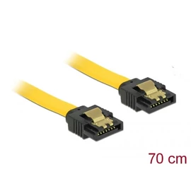 DeLock SATA 6 Gb/s male straight > SATA male straight 70 cm yellow metal Cable kábel