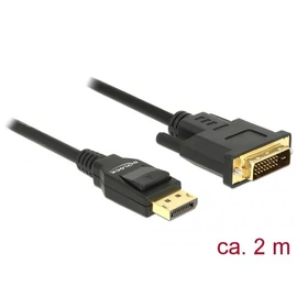 DeLock DisplayPort 1.2 male > DVI 24+1 male passive 2m Cable Black kábel