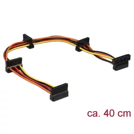 DeLock Power SATA 15 pin plug > 4x SATA 15 pin receptacle 40 cm multicolour cable kábel