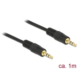 DeLock Stereo Jack Cable 3.5mm 3 pin male > male 1m Black kábel