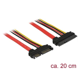 DeLock Extension SATA 6 Gb/s 22 pin plug > SATA 22 pin receptacle (5V + 12V) 20cm cable kábel