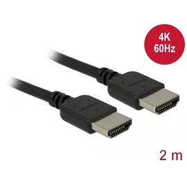 DeLock HDMI -HDMI Premium cable 2m Black kábel