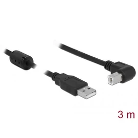DeLock USB 2.0 Type-A male > USB 2.0 Type-B male angled 3m cable Black kábel