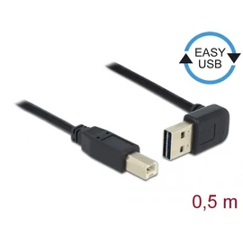 DeLock EASY-USB 2.0 Type-A male angled up/down > USB 2.0 Type-B male 0,5m Cable Black kábel
