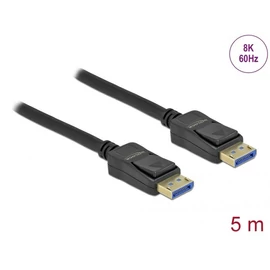 DeLock DisplayPort cable 8K 60 Hz 40 Gbps 5m Black kábel
