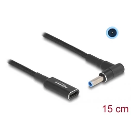 DeLock Adapter cable for Laptop Charging Cable USB Type-C female to HP 4,5x3,0mm male 90° angled 15cm Black kábel