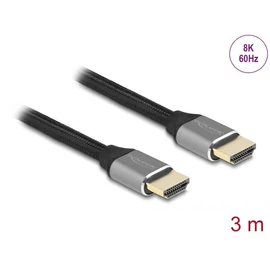 DeLock Ultra High Speed HDMI Cable 48 Gbps 8K 60Hz 3m certified Grey kábel