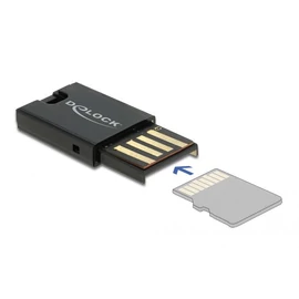 DeLock USB 2.0 Card Reader for Micro SD memory cards Black kártyaolvasó
