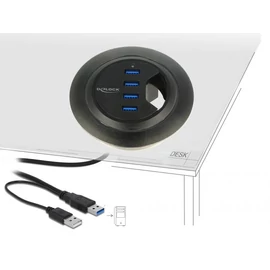 DeLock In-Desk Hub 4 Port USB 3.0 usb hub