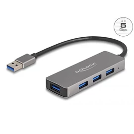 DeLock 4-portos USB3.2 HUB Silver usb hub