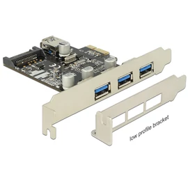 DeLock PCI Express Card > 3x external + 1x internal USB 3.0 Type-A female bővítőkártya